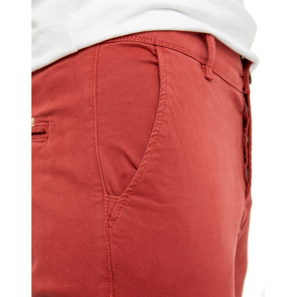 PANTALON CHINO CHERRY rouge, PULLIN