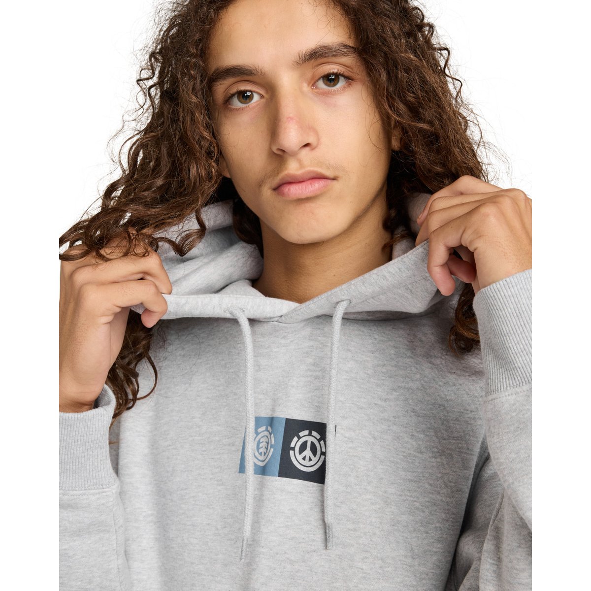 Sweat à capuche DUAL PO gris mid grey heather, ELEMENT