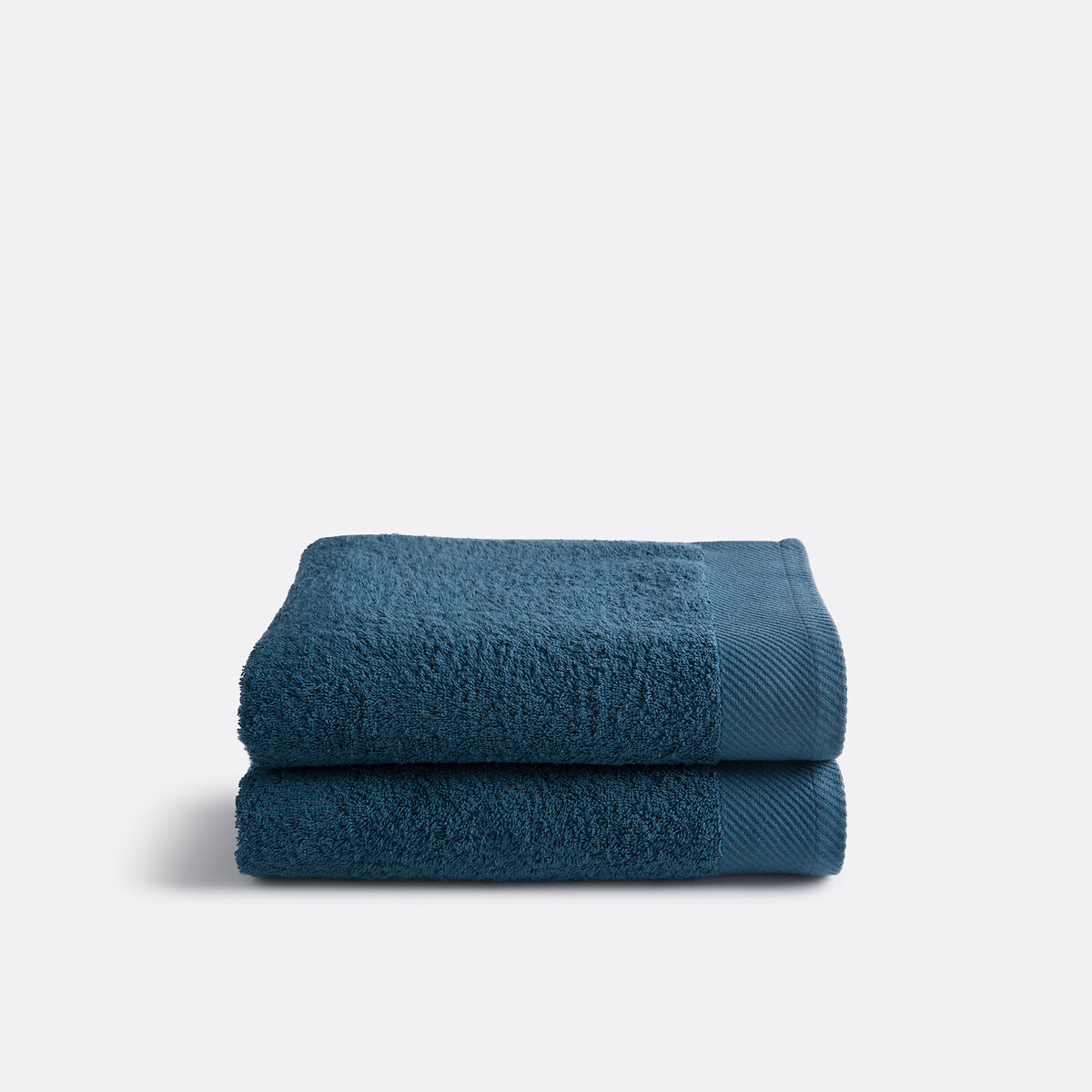 Lot 2 serviettes éponge 500 g/m2, Scenario bleu atlantique, LA REDOUTE INTERIEURS