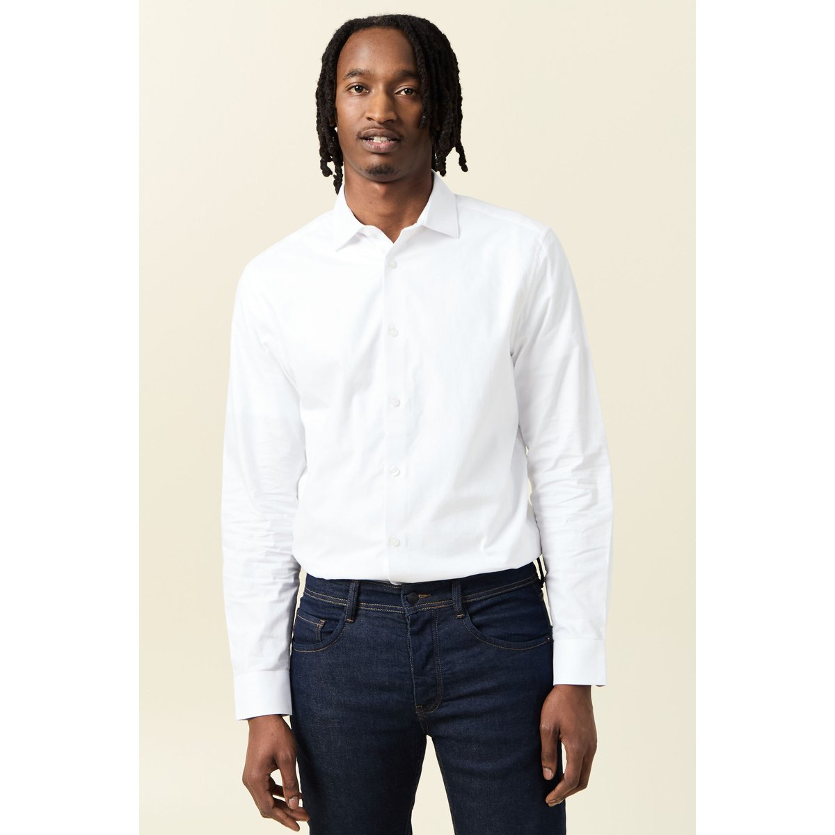 Chemise manches longues blanc, BONOBO