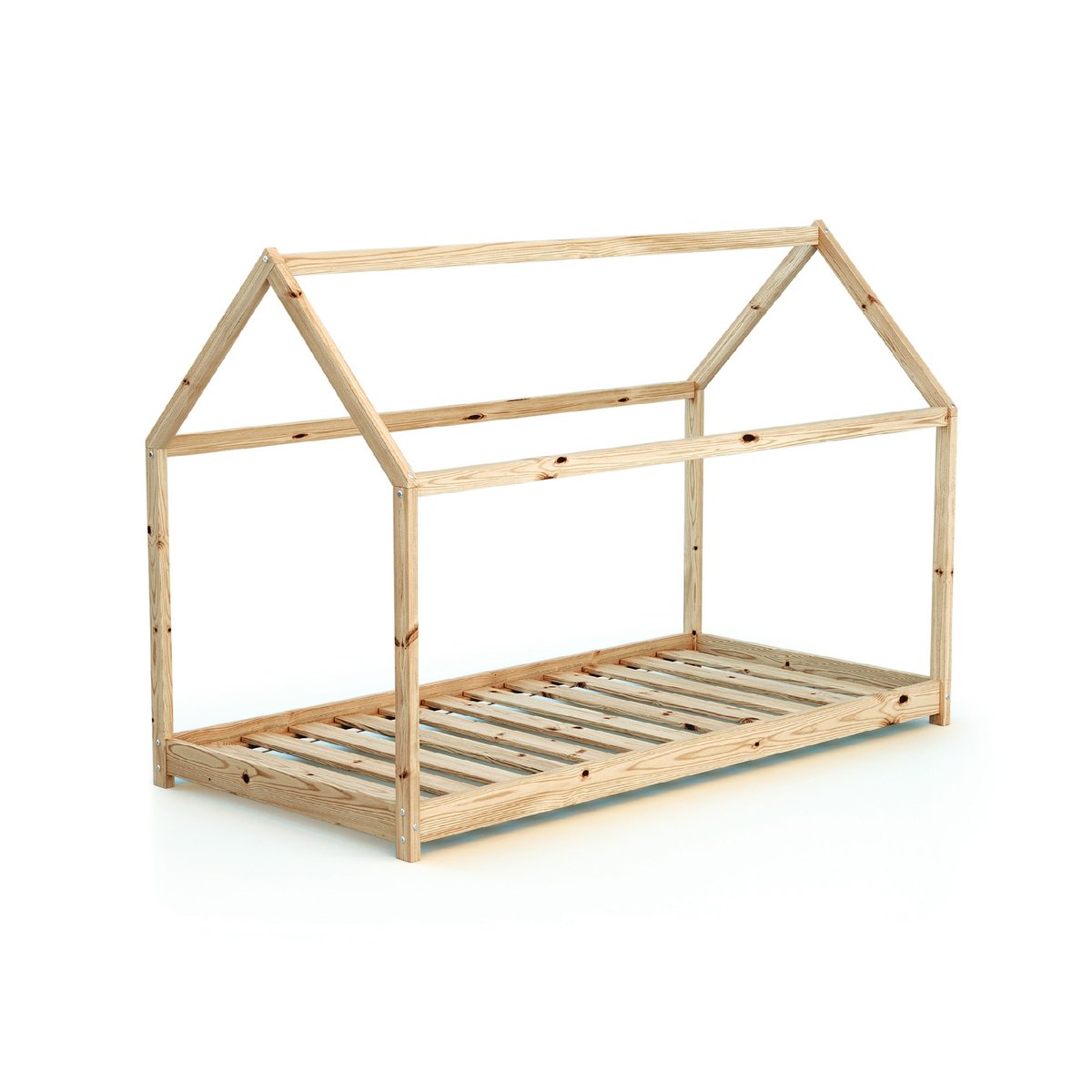 Lit Cabane enfant en bois Cabana beige, WEBABY