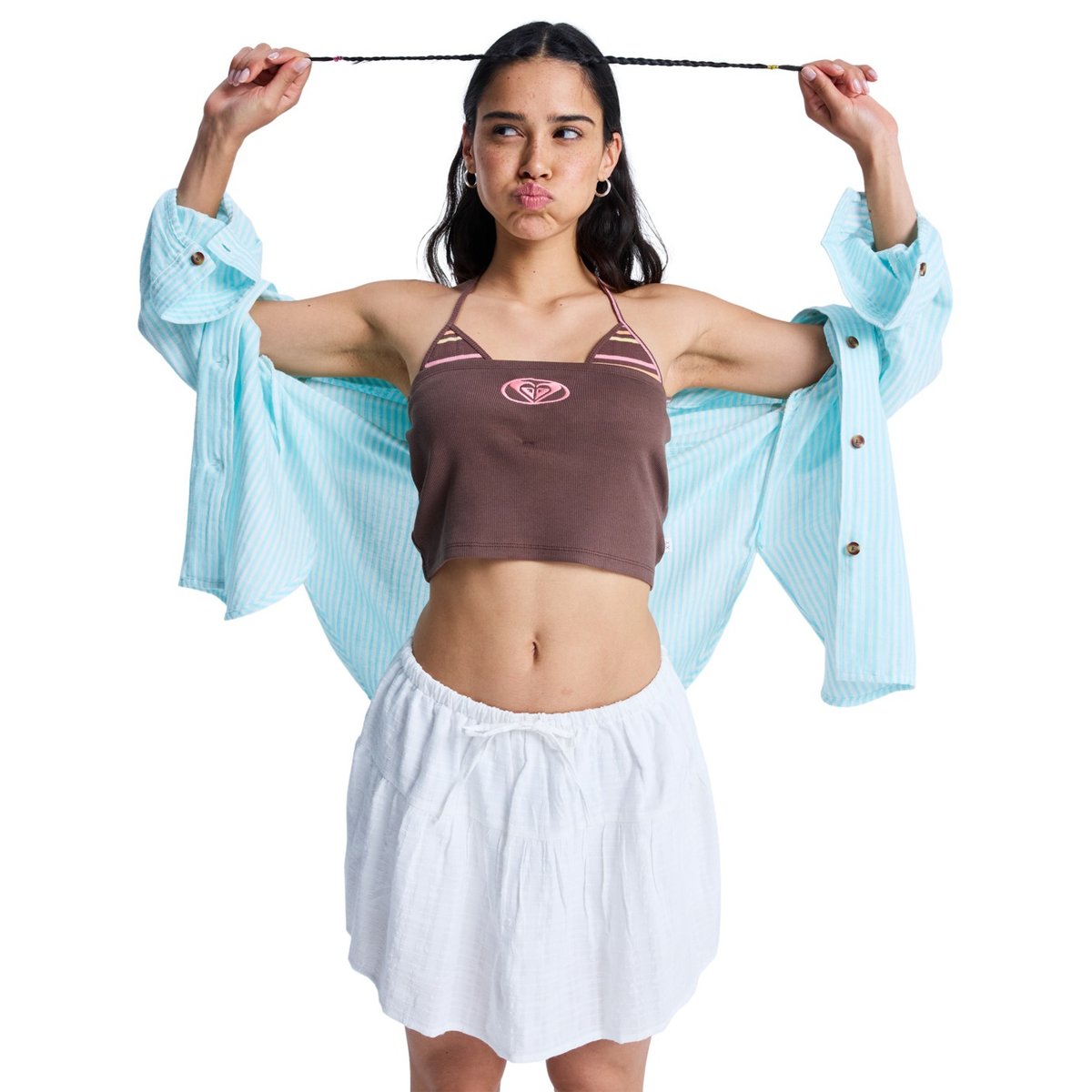 Mini jupe-short DREAMY CLOUDS. blanc coconut milk, ROXY