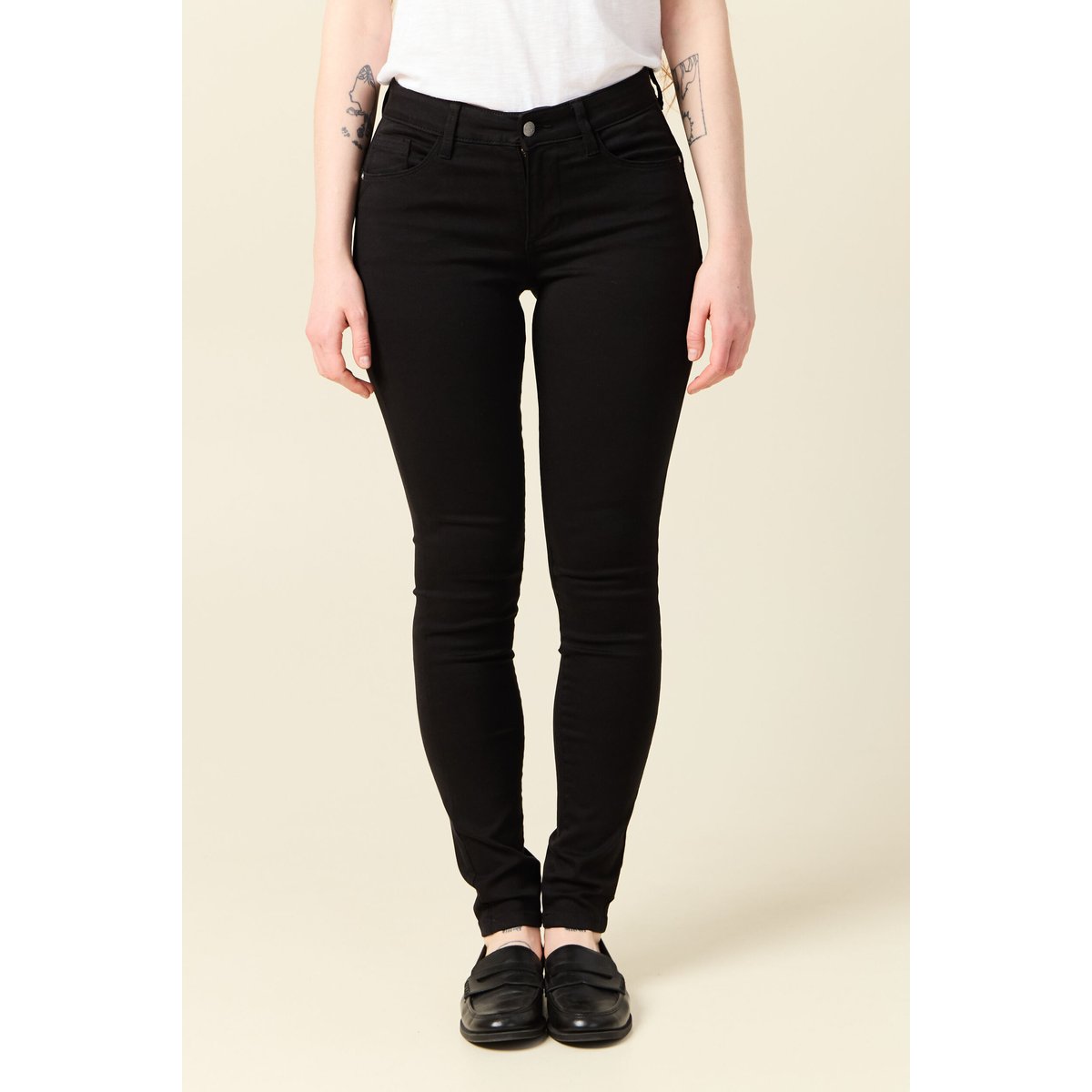 Pantalon Audrey - skinny push up gris foncé, BONOBO