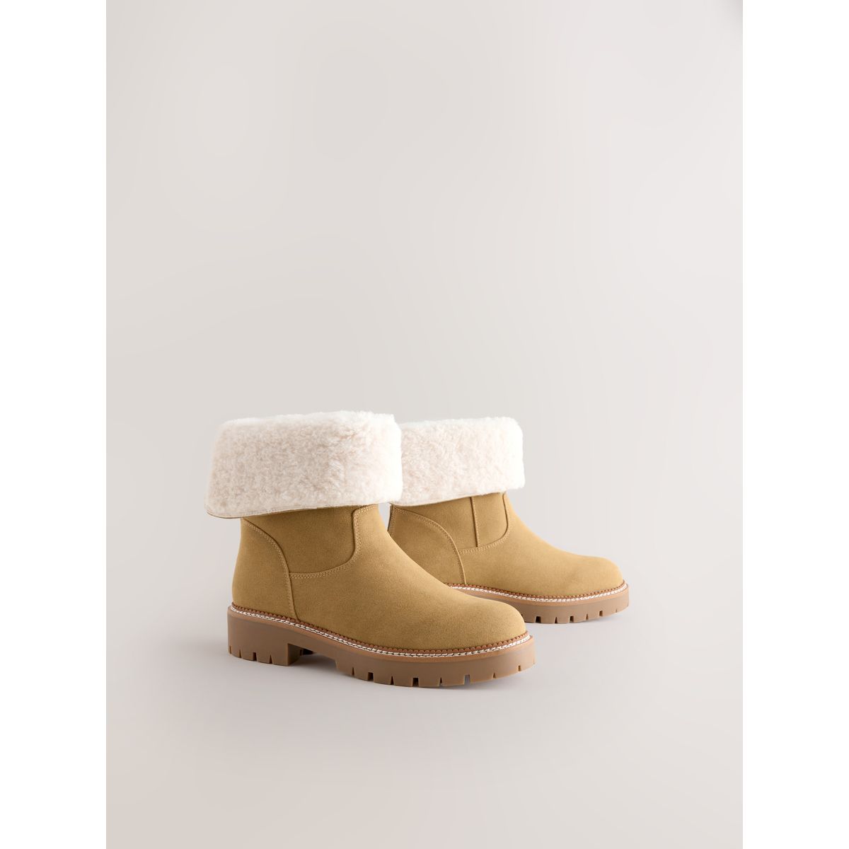 Bottines en imitation fourrure forever comfort® marron fauve, NEXT