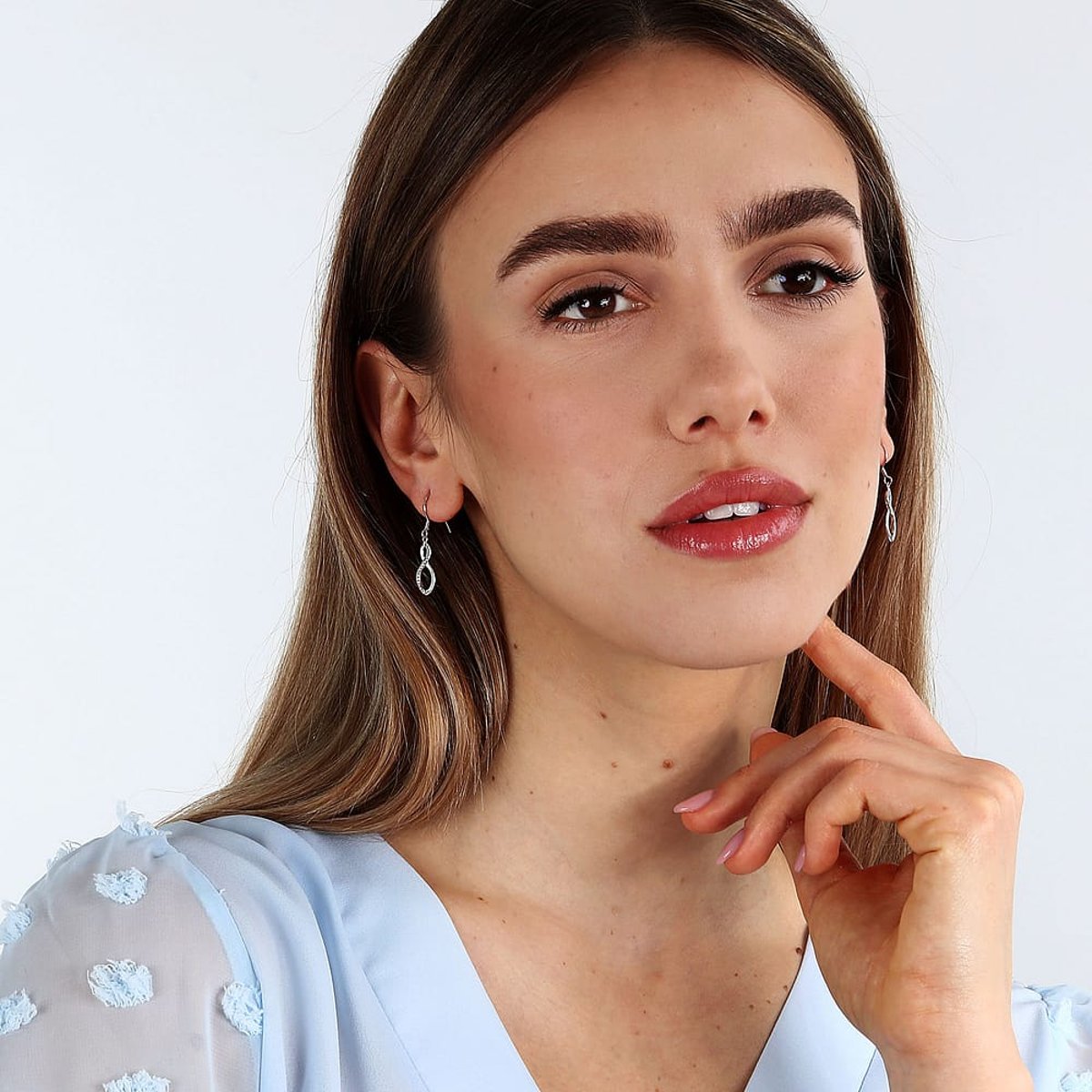 Boucles d'oreilles en Argent/oxyde de zirconium De Zirconium et Oxyde de zirconium argent, CLEOR