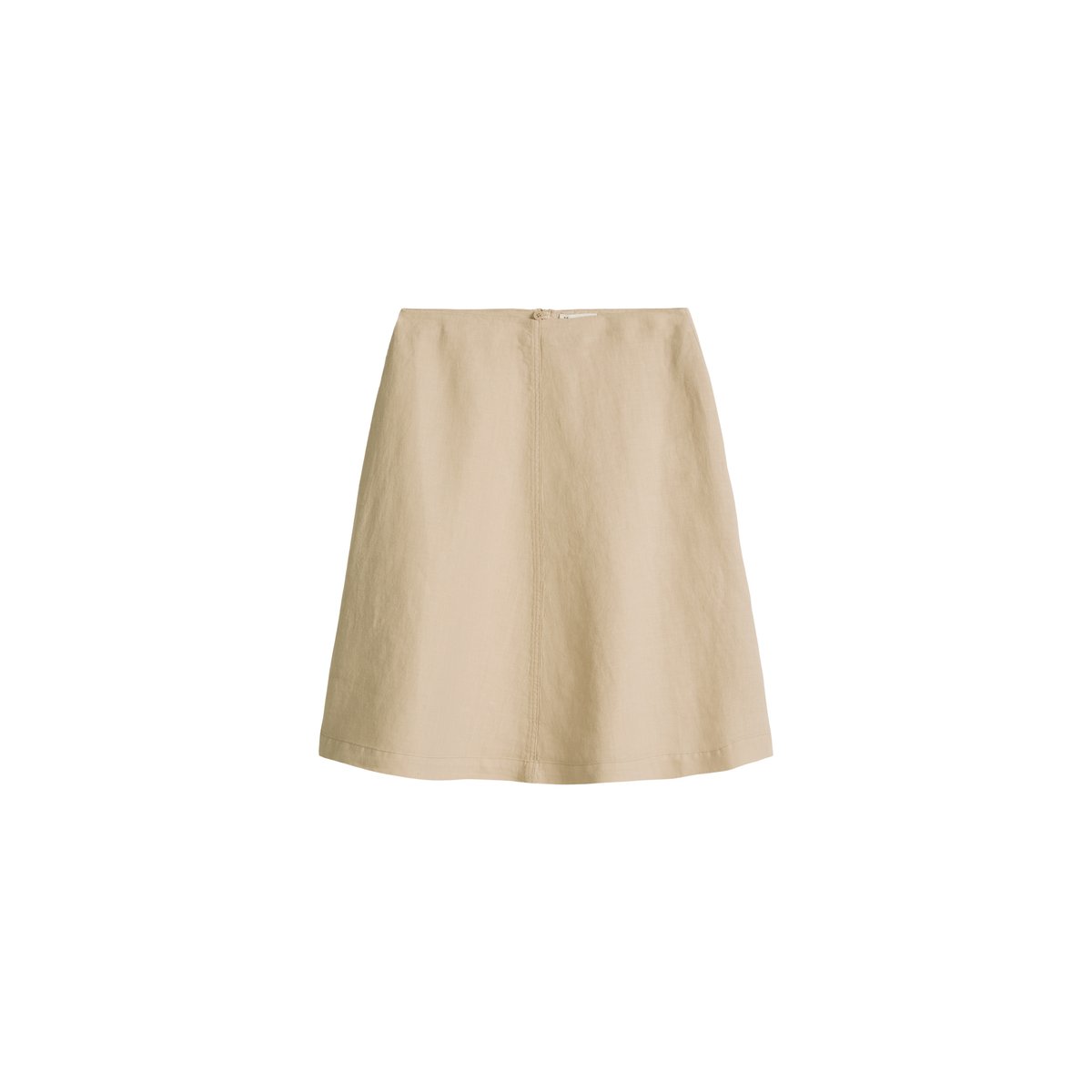 Jupe en lin A-Shape avec fermeture éclair sans couture beige, MARC O'POLO