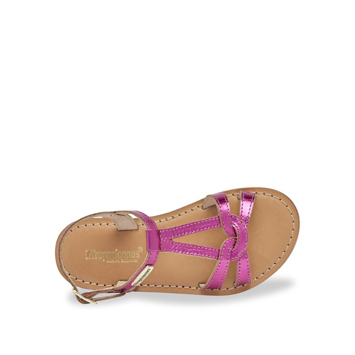 Sandales en cuir Backle fuchsia, LES TROPEZIENNES PAR M.BELARBI