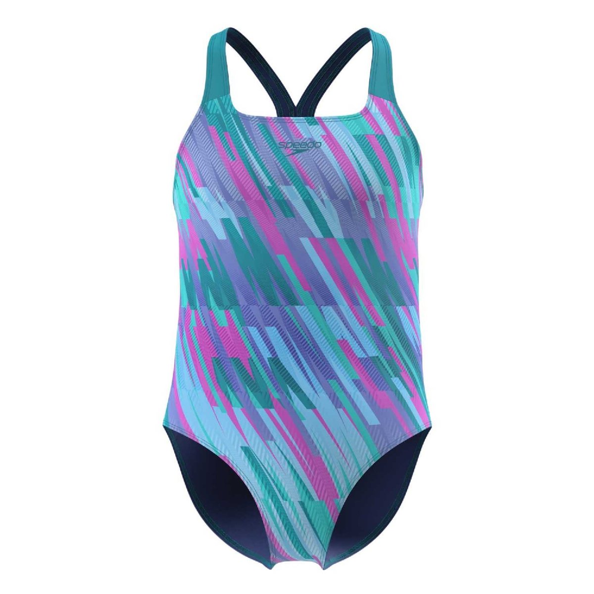 Maillot de bain 1 pièce motif/style imprimé intégral bleu, SPEEDO