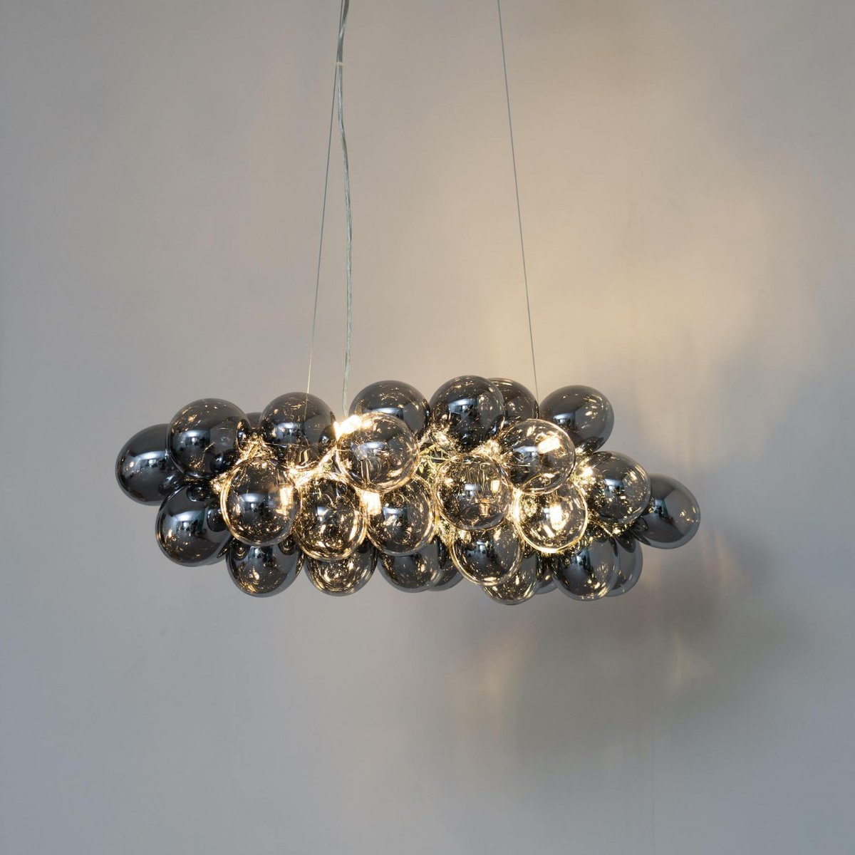 Grande suspension moderne - BARTALI gris fumé, KOSILUM