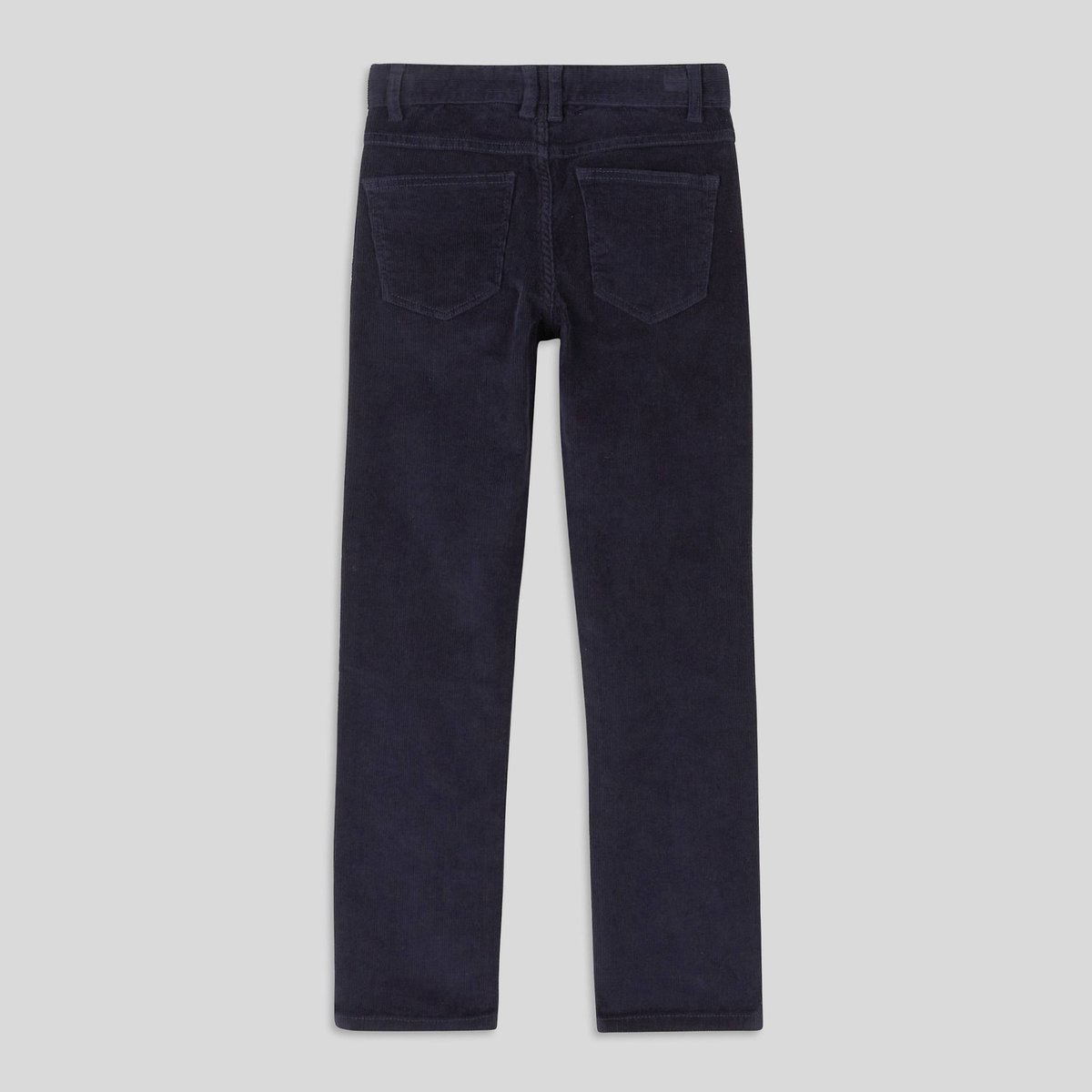 Pantalon droit en velours marine, MONOPRIX