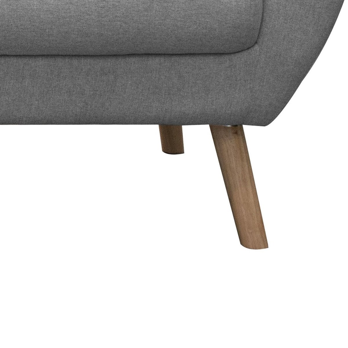 Canapé 2 places design vintage SOFIA gris, THE HOME DECO FACTORY