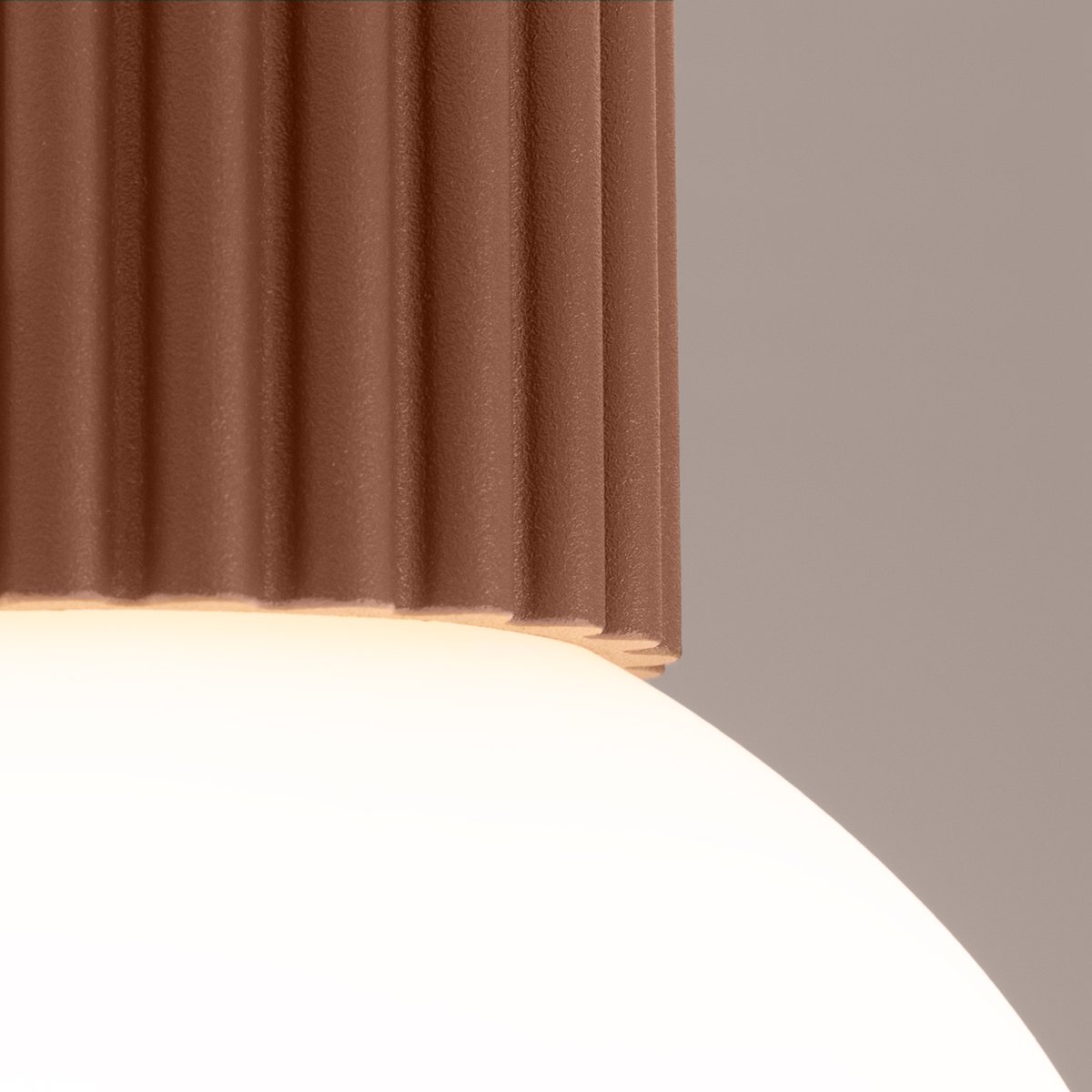 Plafonnier Aluminium Moka G9 1 Halo marron, EDEN