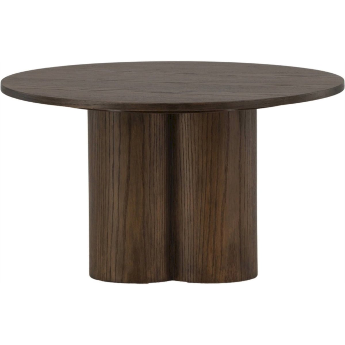 Table basse ronde sculpturale en bois CONVALDER bois foncé, RECOLLECTION