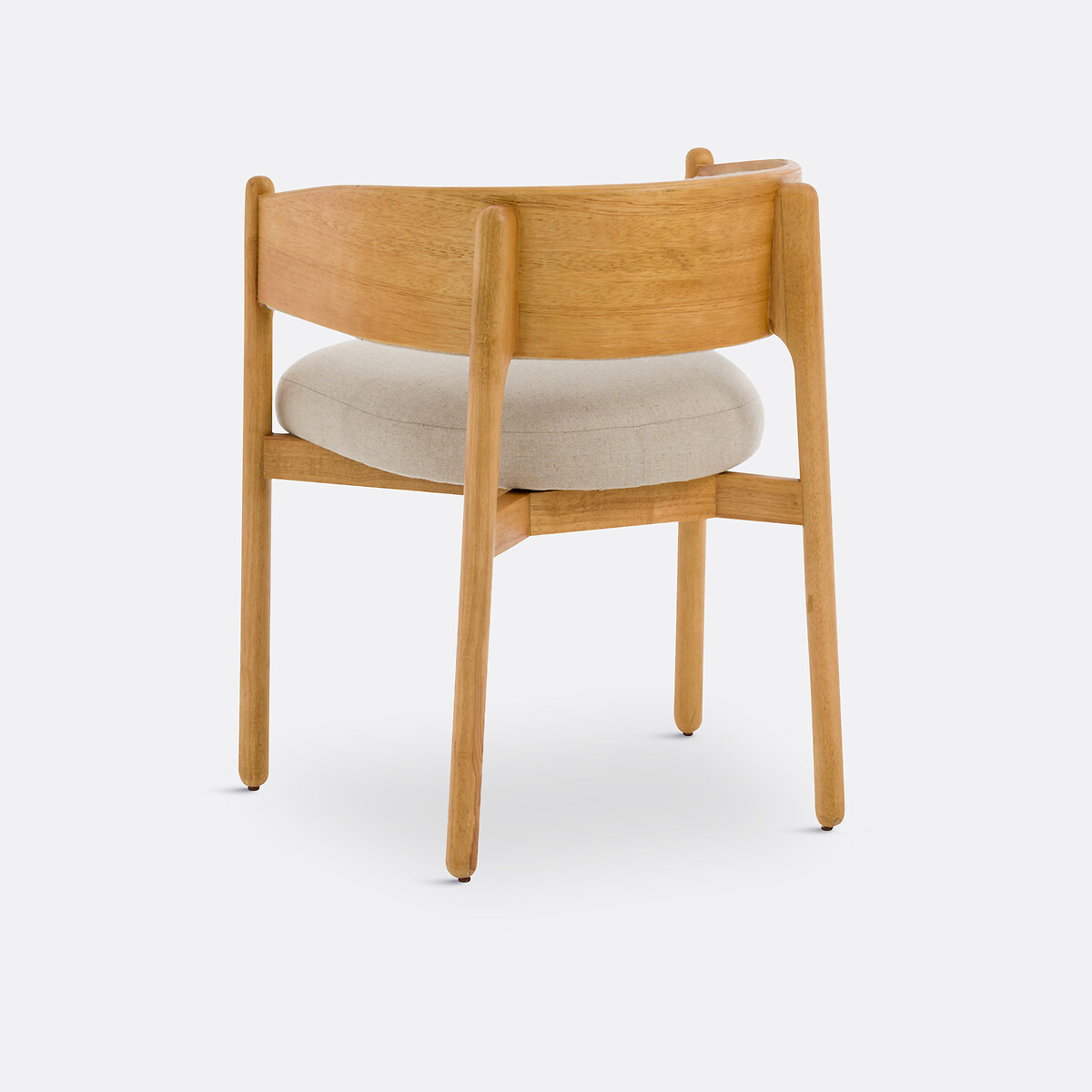 Poltrona da tavolo hevea e cotone/lino, Natesse lino naturale, LA REDOUTE INTERIEURS