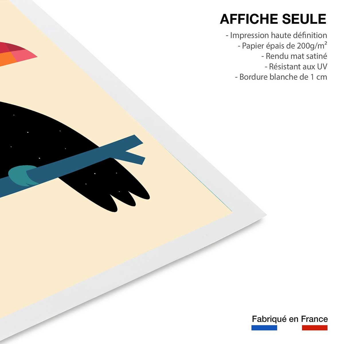 Affiche  toucan affiche seule, HEXOA