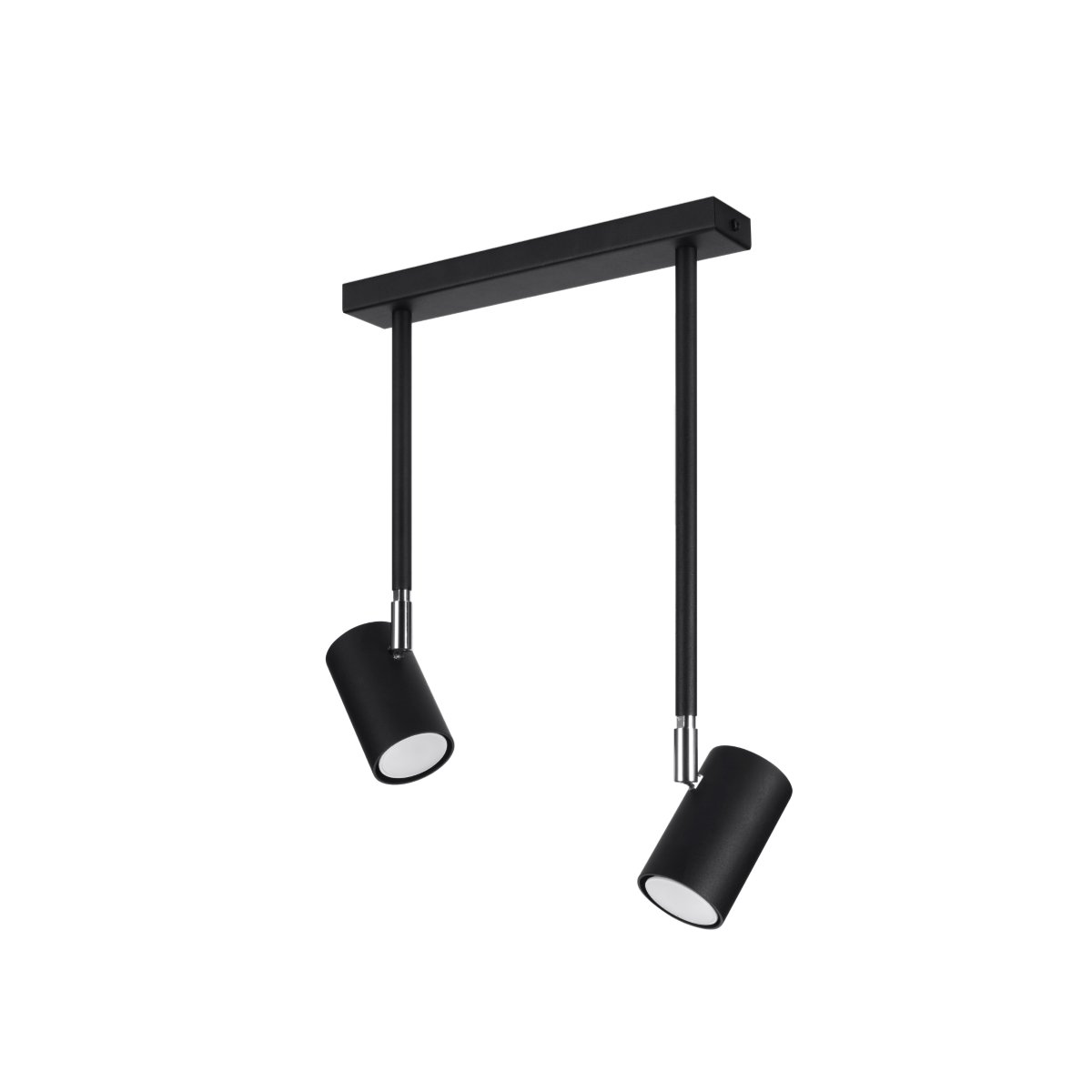 Plafonnier Acier Noir GU10 2 Norano noir, EDEN
