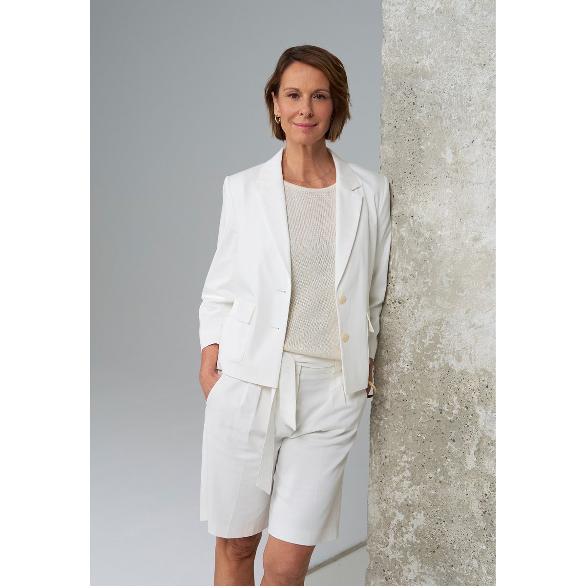 Veste blazer à manches 3/4 blanc, BETTY BARCLAY
