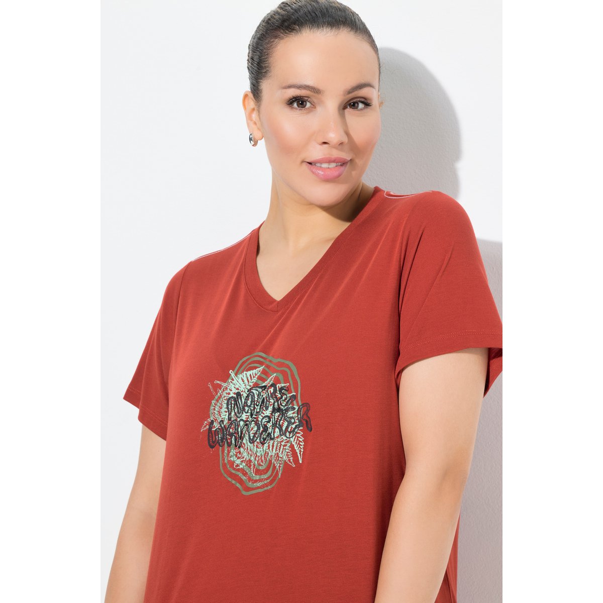 T-shirt technique antibactérien rouge brique, ULLA POPKEN