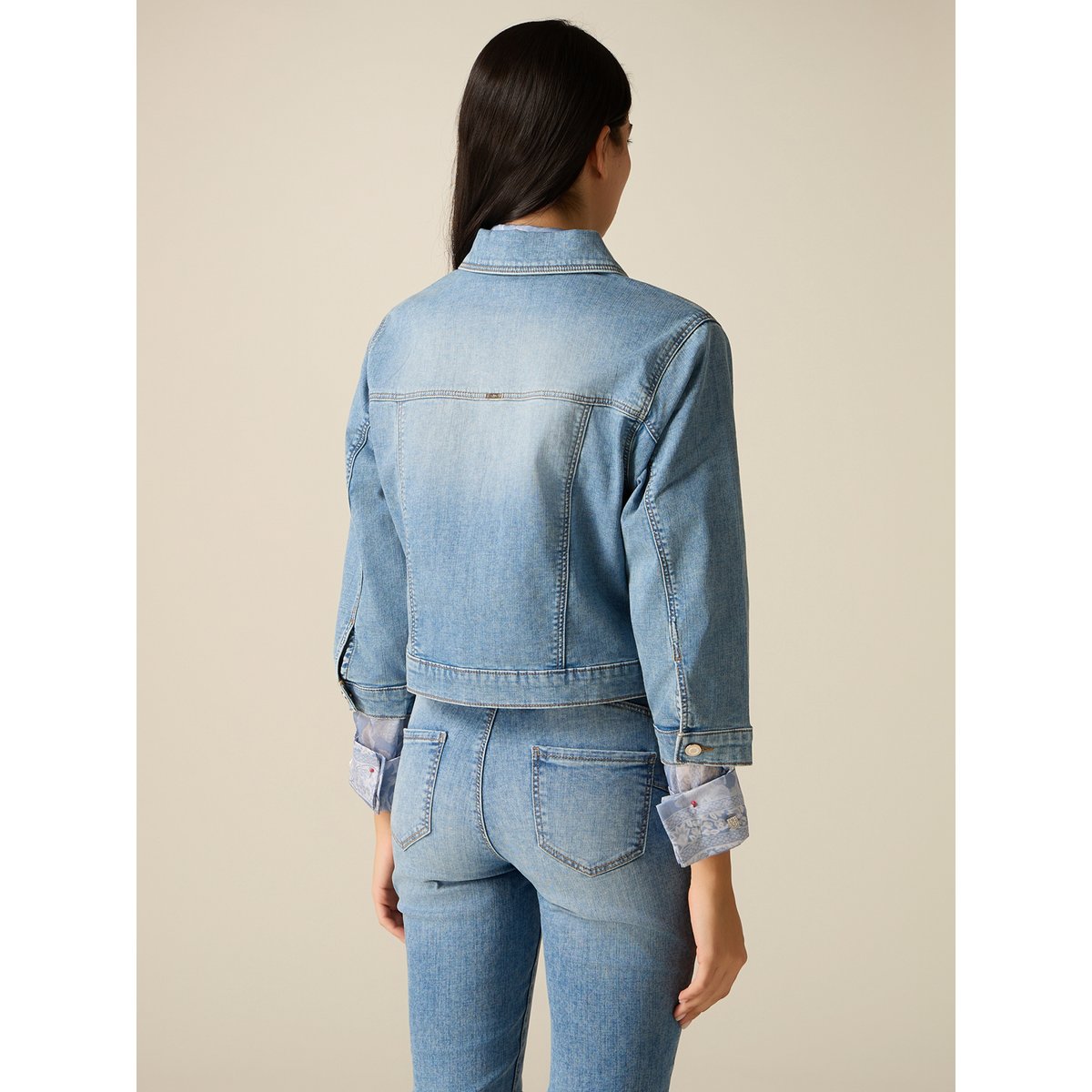 Blouson boxy light - blue, OLTRE