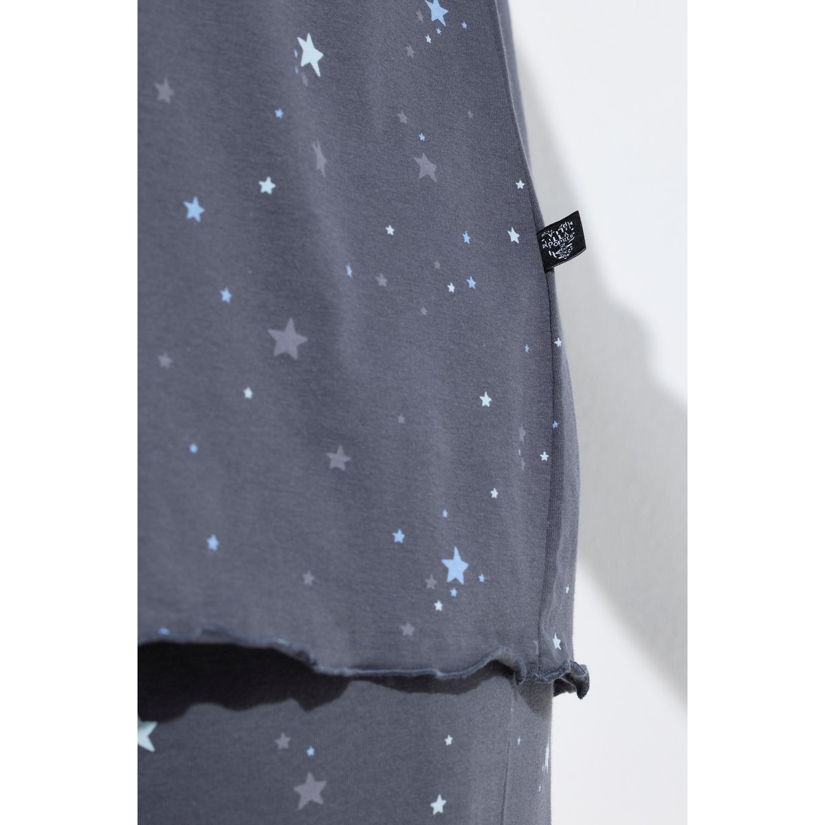 Pyjama motif étoiles, ourlet « vagues » gris foncé, ULLA POPKEN