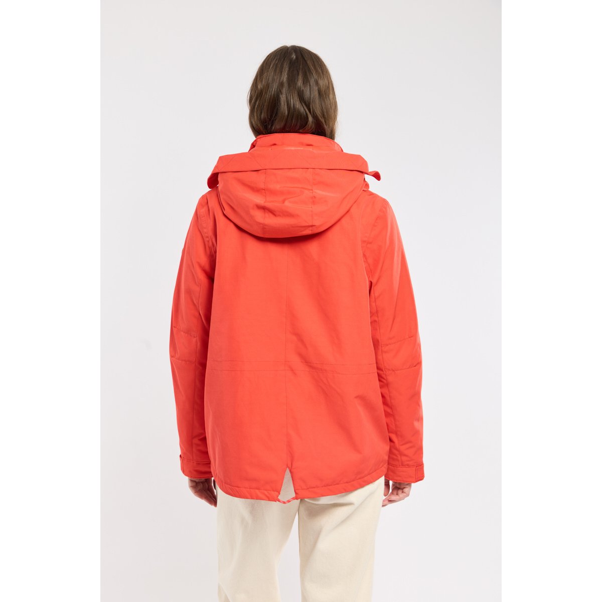 Parka courte en polyester recyclé BAGAD orange, BERMUDES