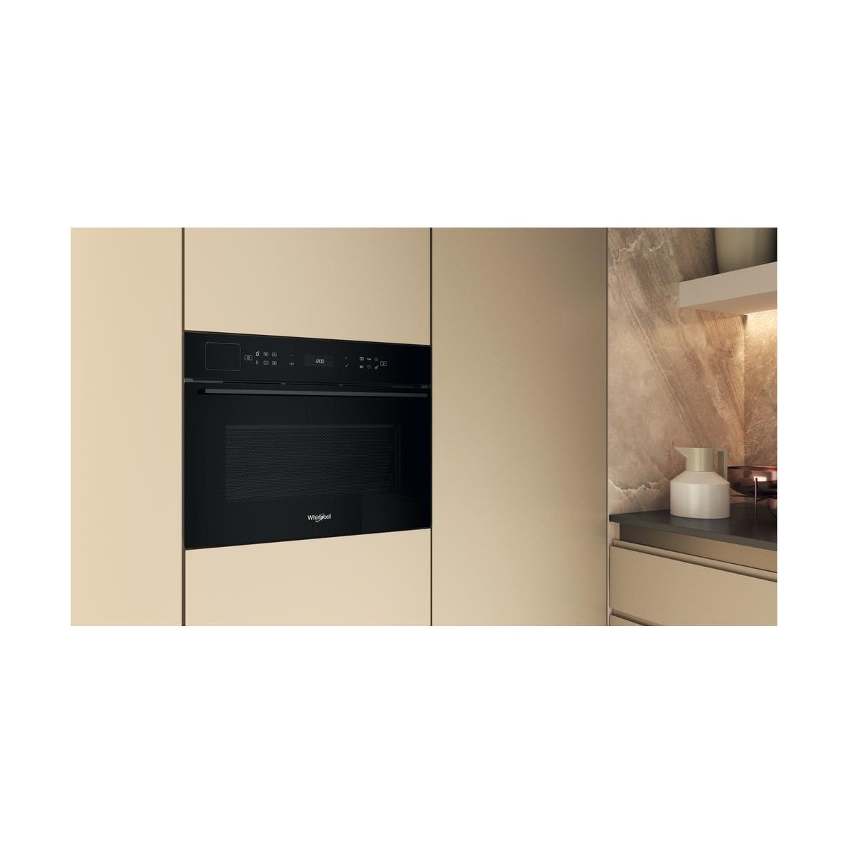 Micro ondes combiné WCT7A9PHTSBF noir, WHIRLPOOL