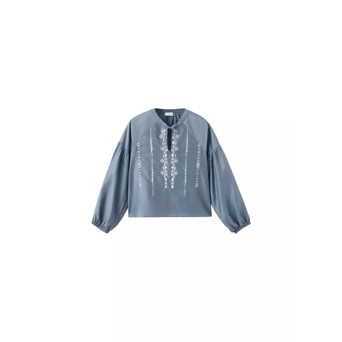 Blouse brodée nœud bleu ciel, MANGO TEEN