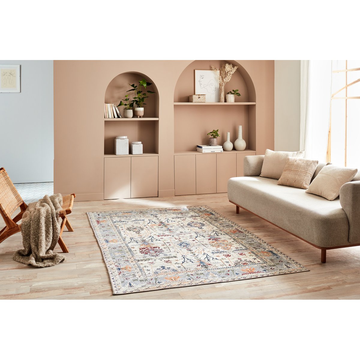 Tapis vintage RADOM crème, NAZAR RUGS