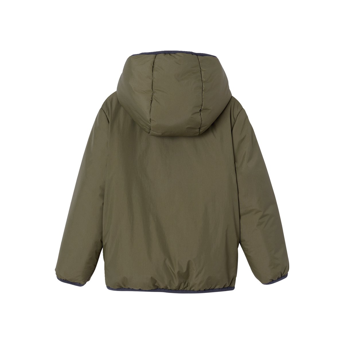Blouson réversible à capuche kaki, VERTBAUDET