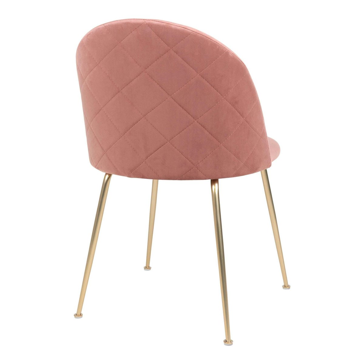 Chaise velours à dossier rond (lot de 2) MONTREUX rose, PIER IMPORT