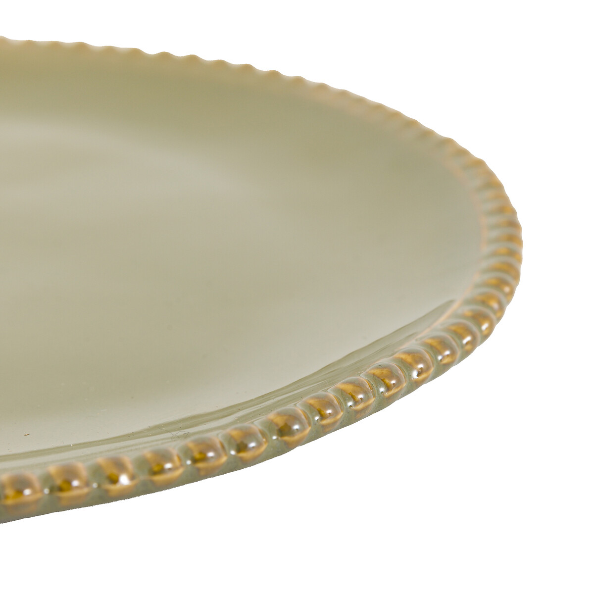 Set of 4 Harville Beaded Dinner Plates in Olive olive, ÉDITÉ