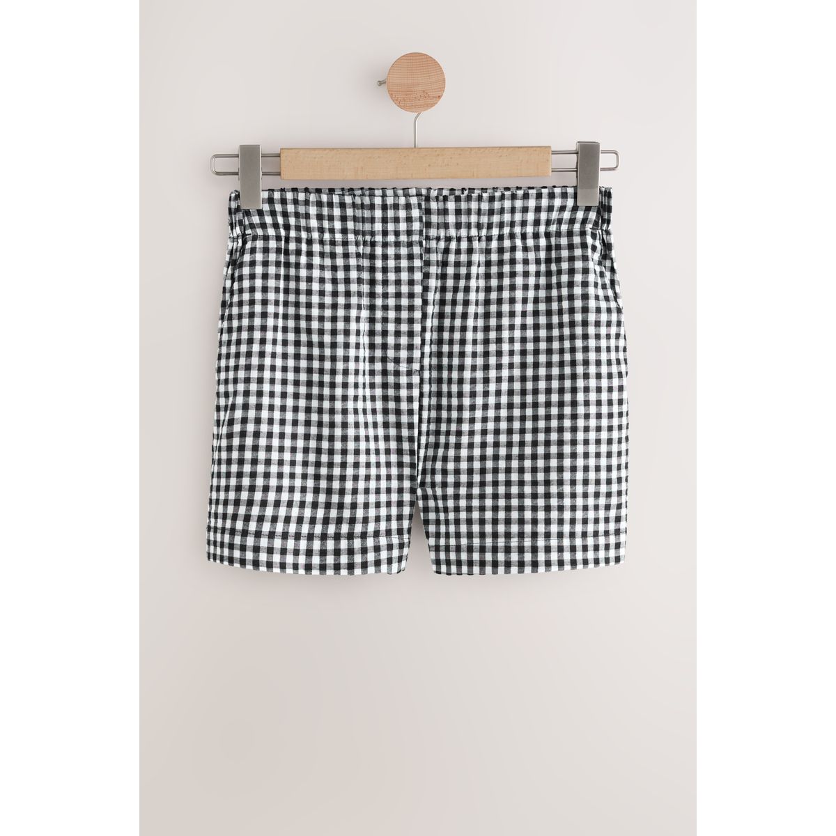 Short vichy à enfiler noir/blanc, NEXT