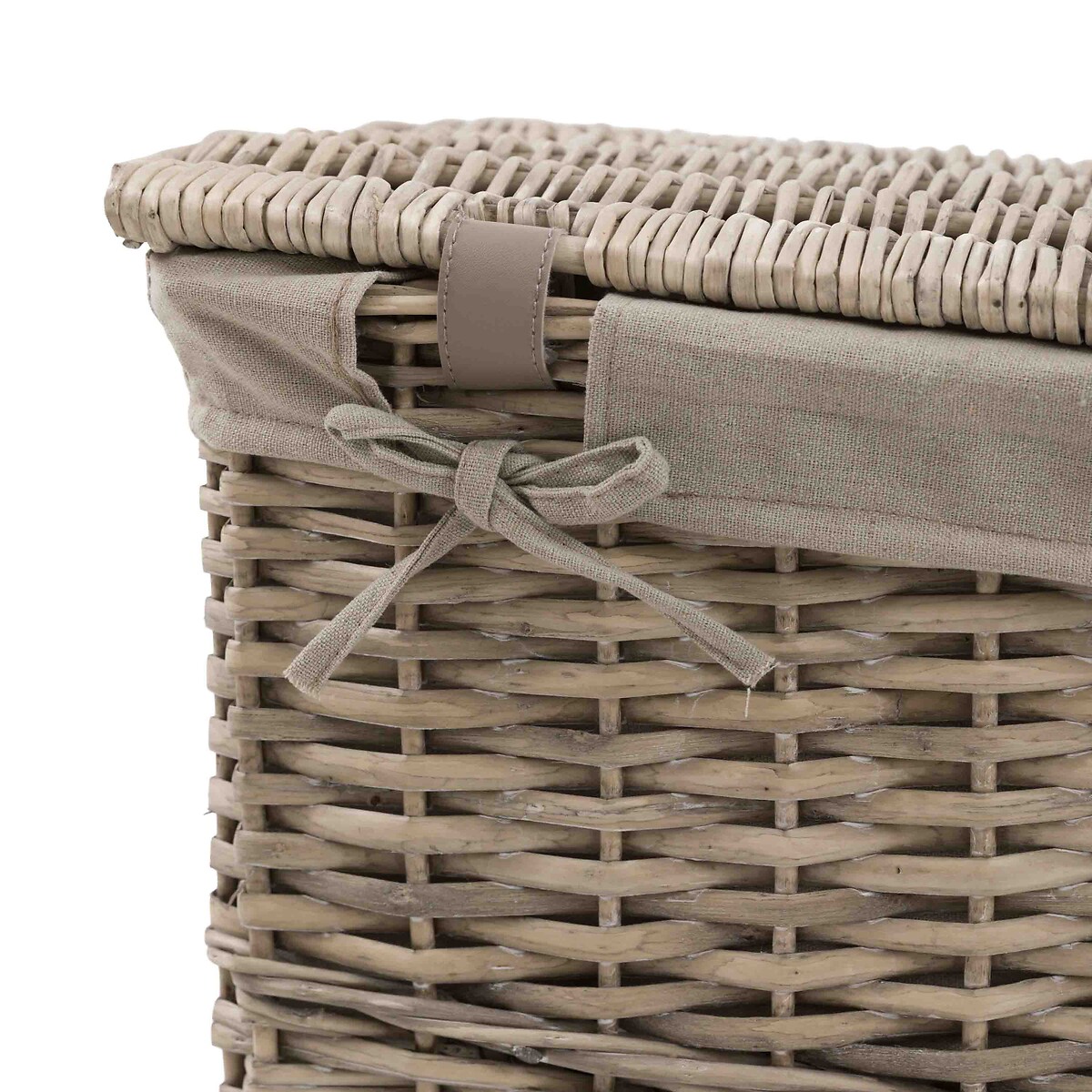 Lined Laundry Basket in Grey brown , ÉDITÉ