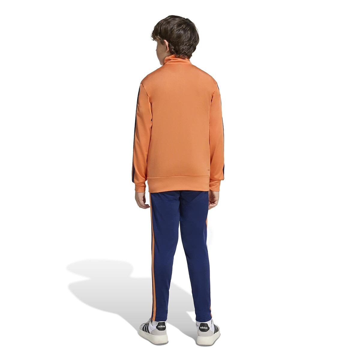 Survêtement, 3 bandes, ESSENTIALS orange + bleu marine, ADIDAS SPORTSWEAR