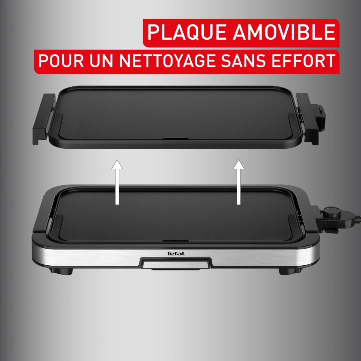 Plancha électrique Giant modulo plaque ammovible CB632DF0 couleur unique, TEFAL