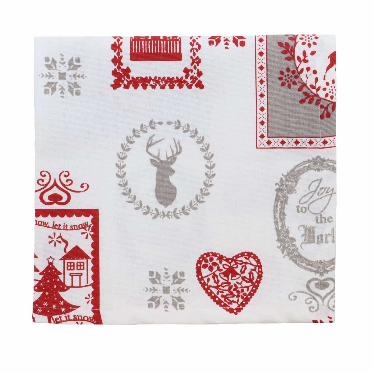 Chemin de table WINTER – Esprit chalet montagne blanc, LINANDELLE
