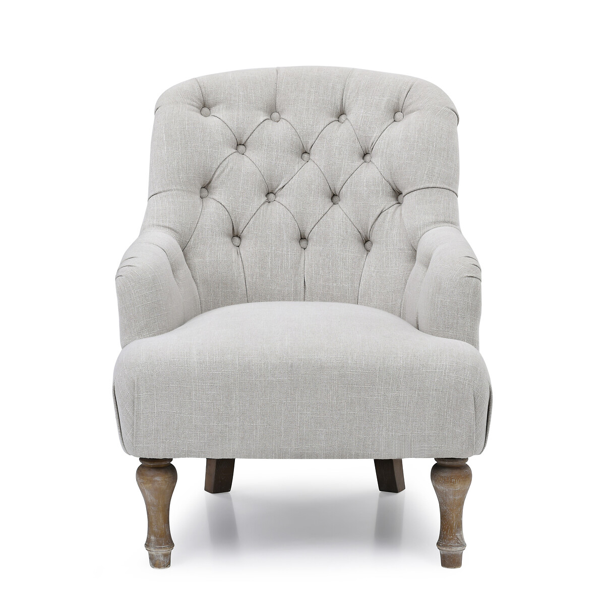 Bonnie Textured Linen Buttoned Accent Chair cream, ÉDITÉ