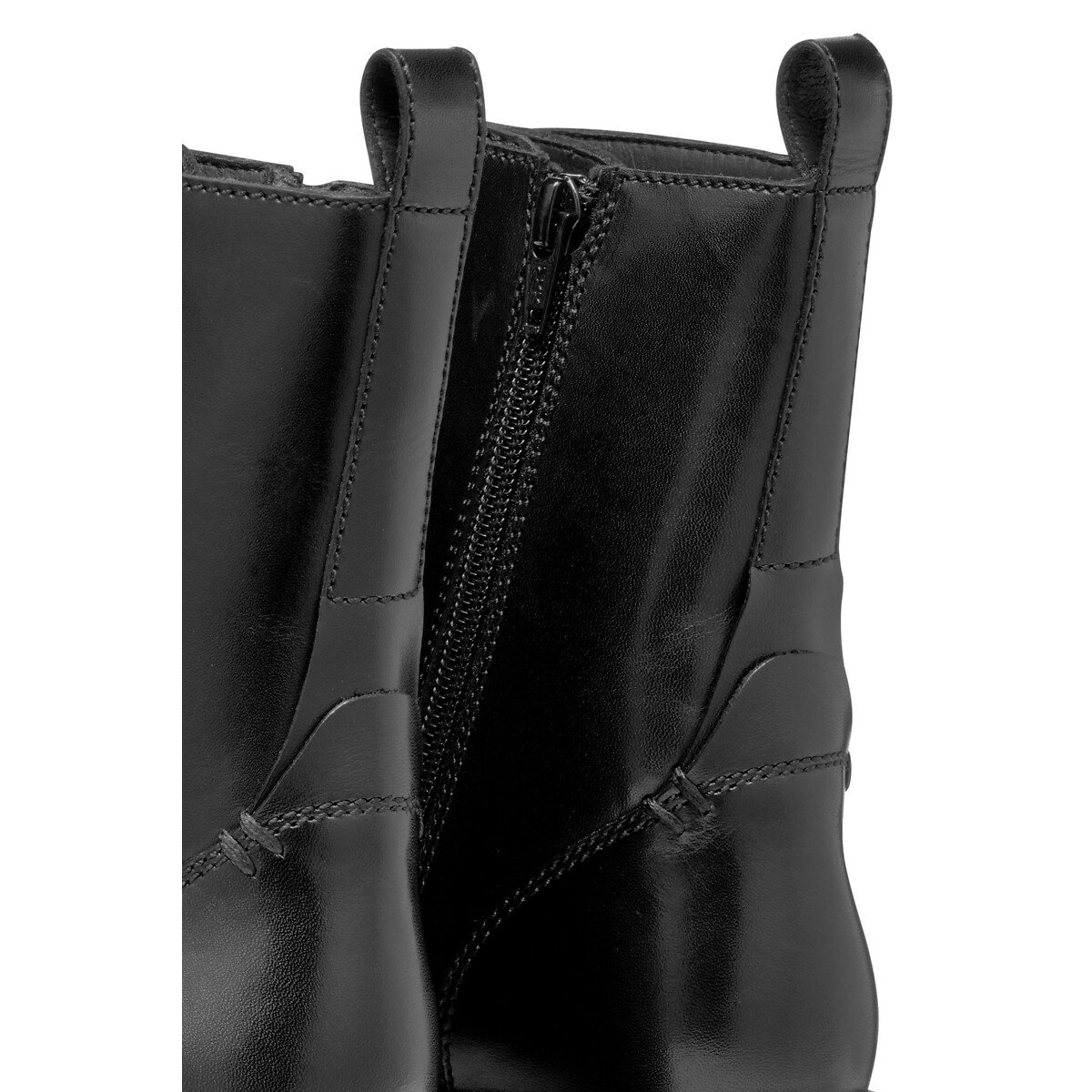 Botines de piel con cordones SERILDA negro, GEOX