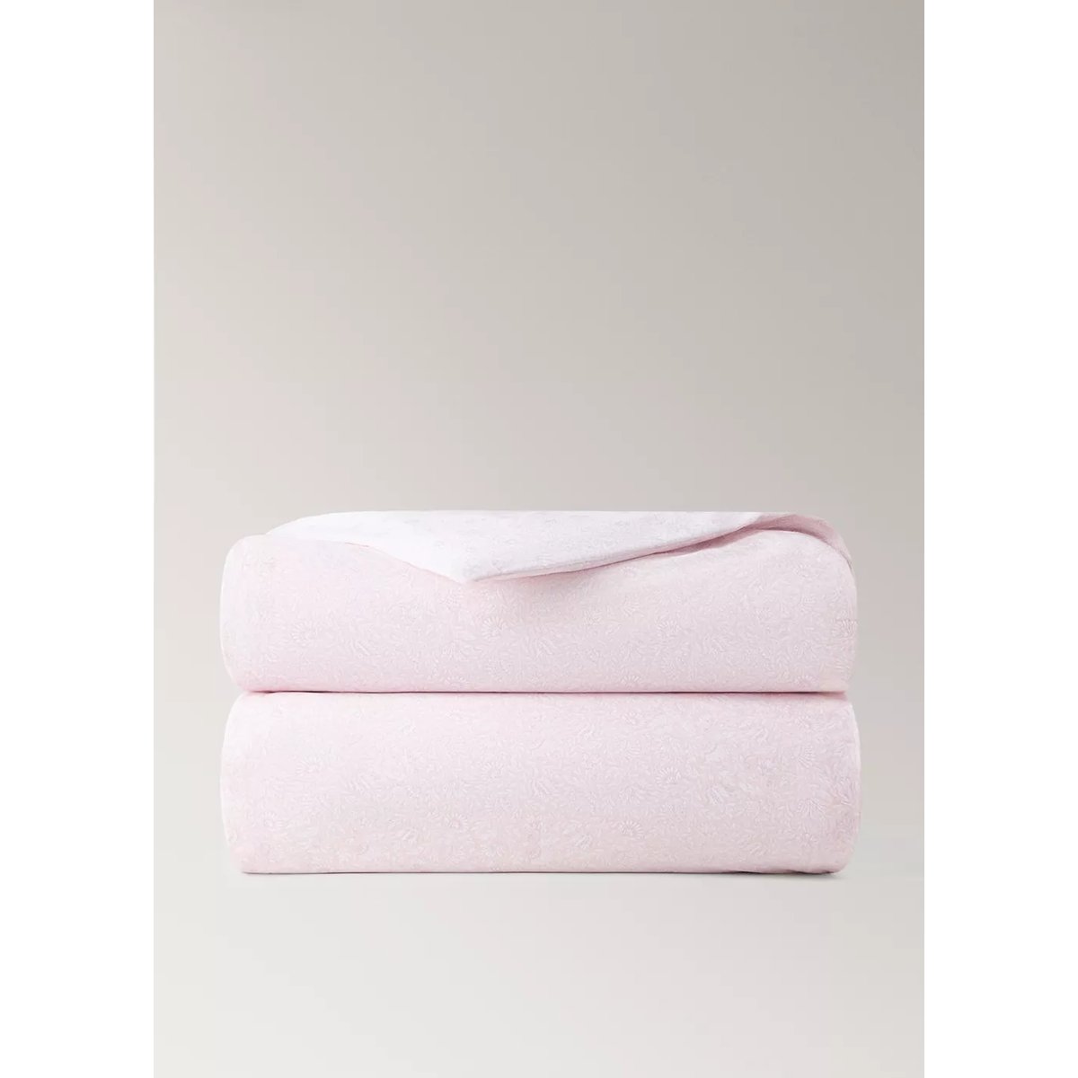 Housse de couette berceau percale de coton fleurs rose pastel, MANGO HOME
