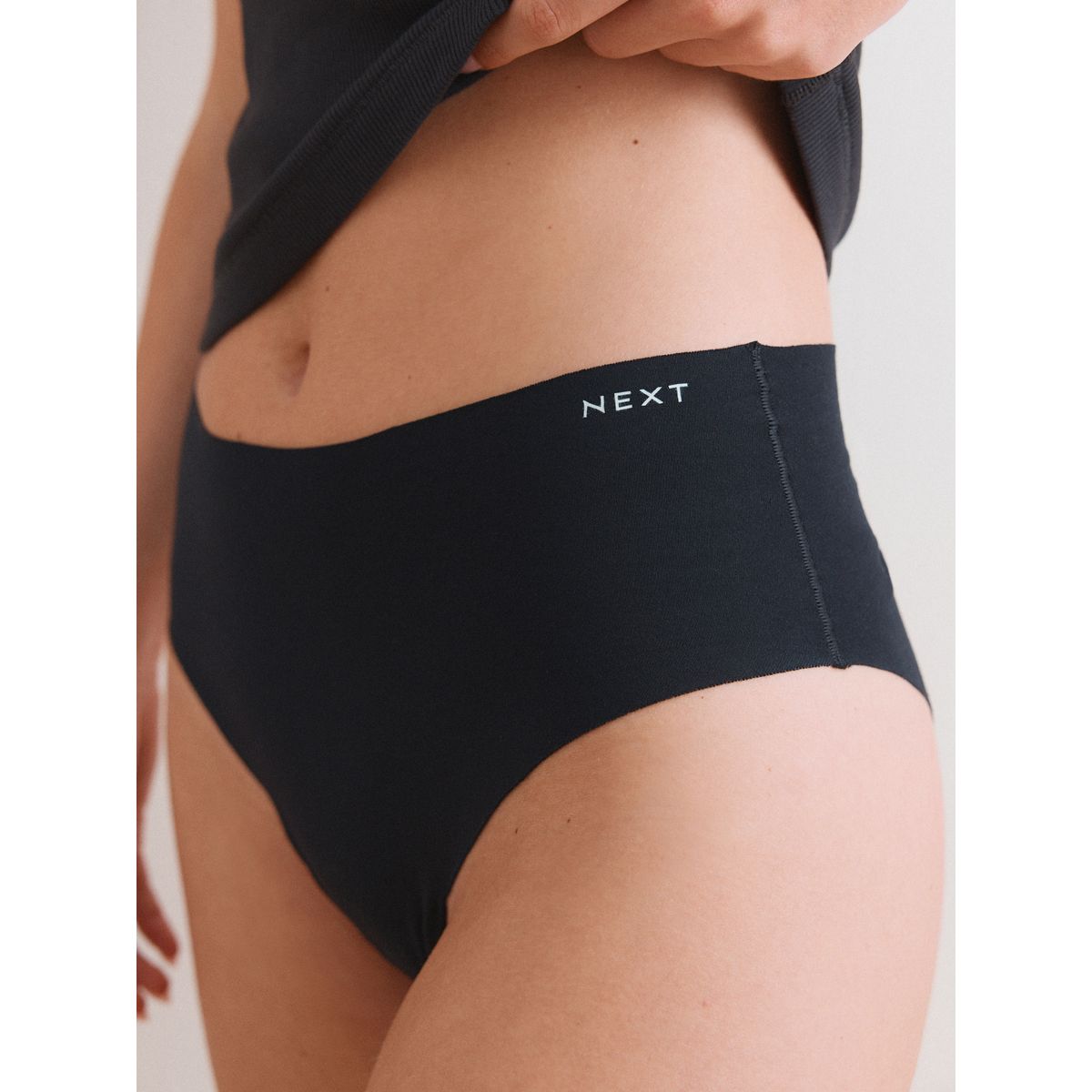 Culotte invisible coton, lot de 3 noir, NEXT