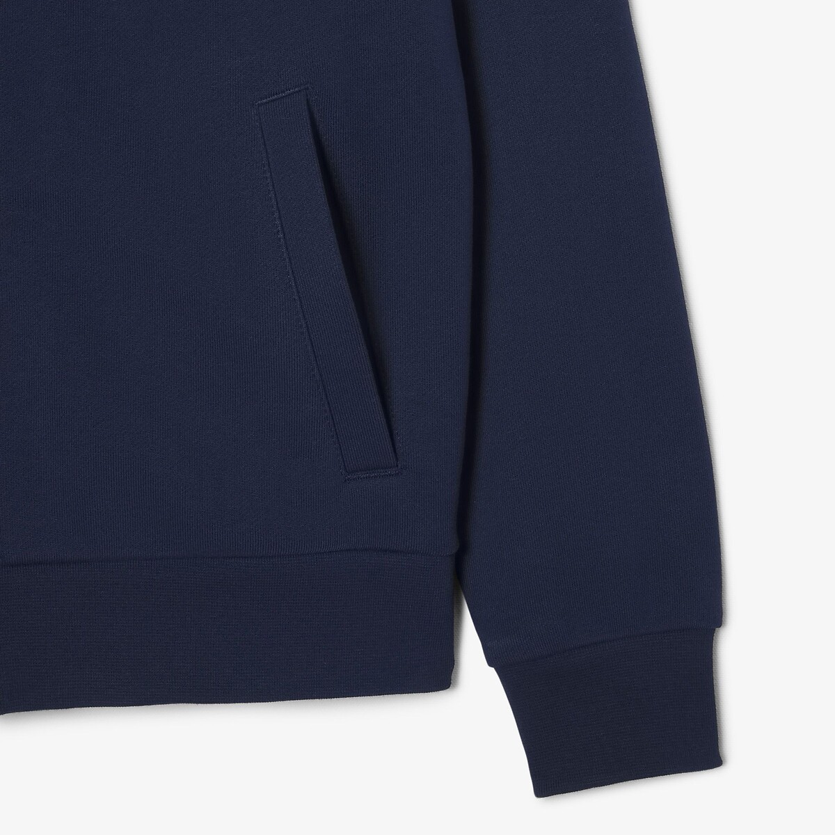 Sudadera con cremallera y capucha azul marino, LACOSTE