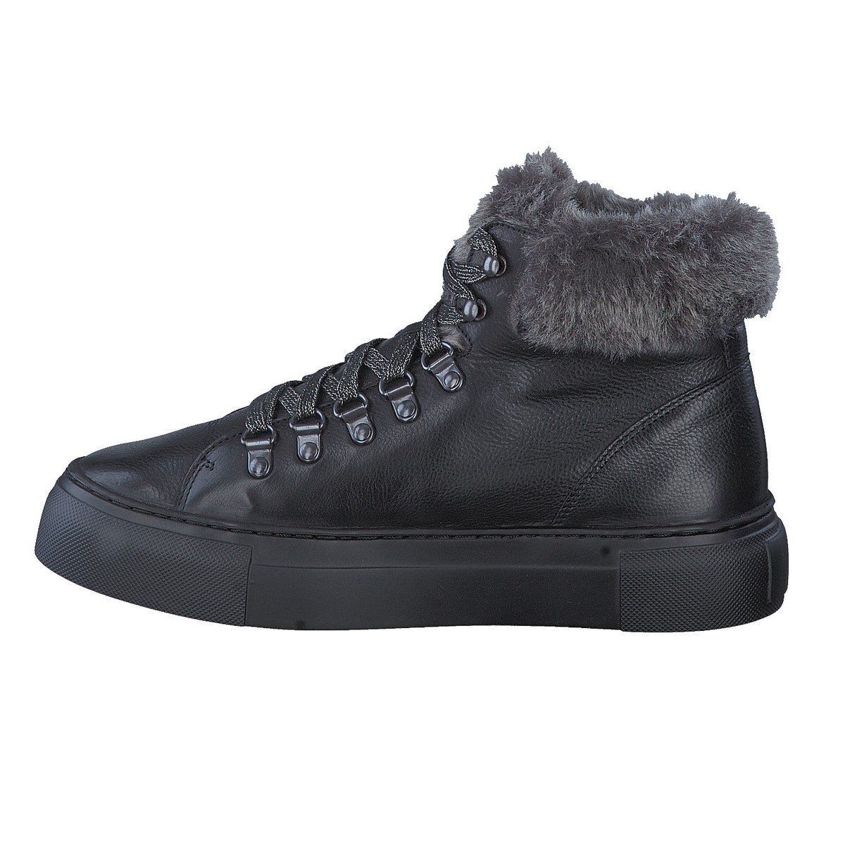 Baskets en cuir lisse GINOU noir p5132, MEPHISTO