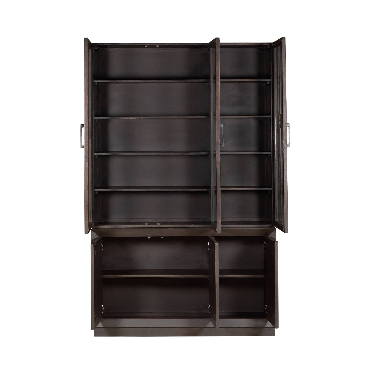 Vaisselier en bois de manguier foncé NYLA bois foncé, MADE IN MEUBLES 