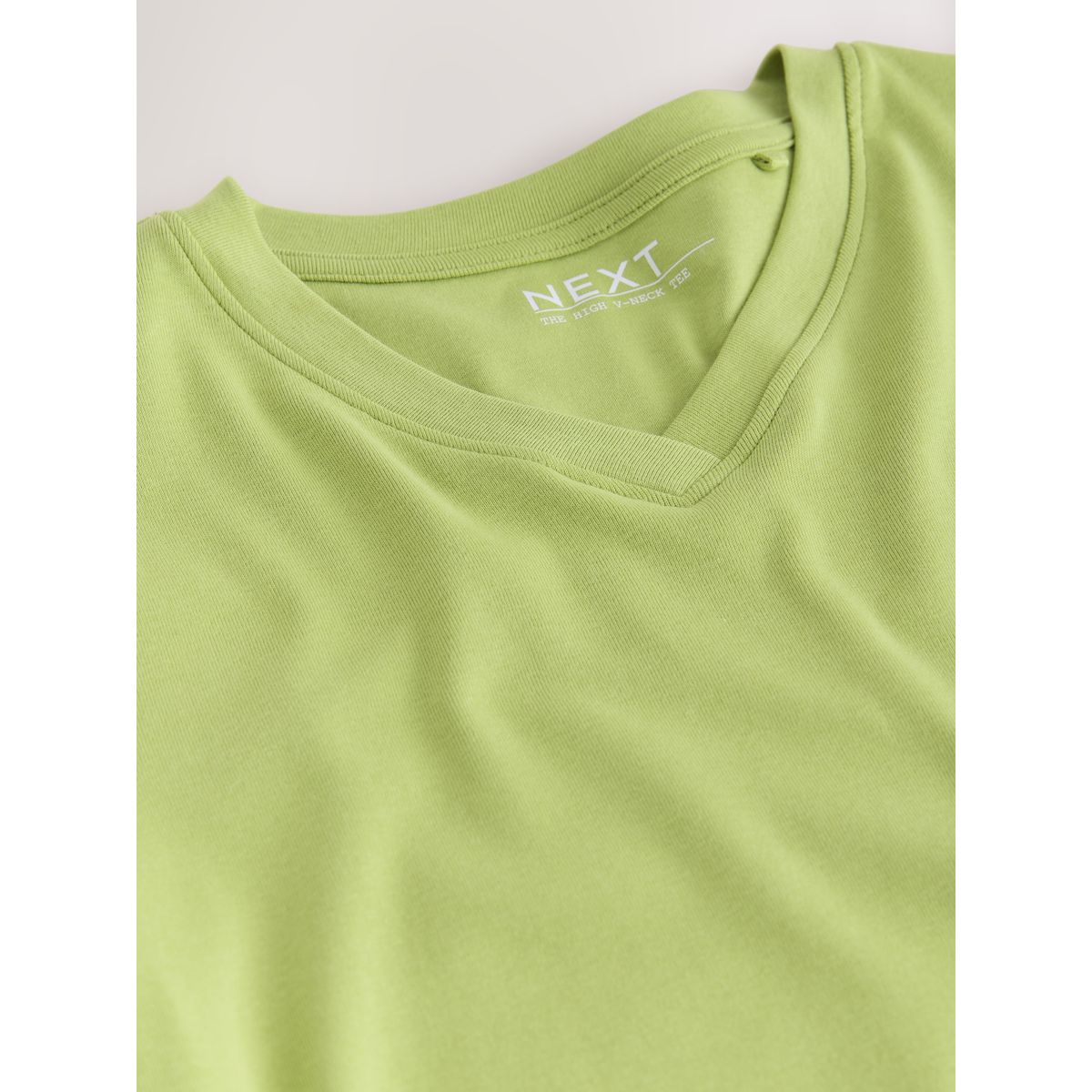 T-shirt à col v et manches longues vert, NEXT