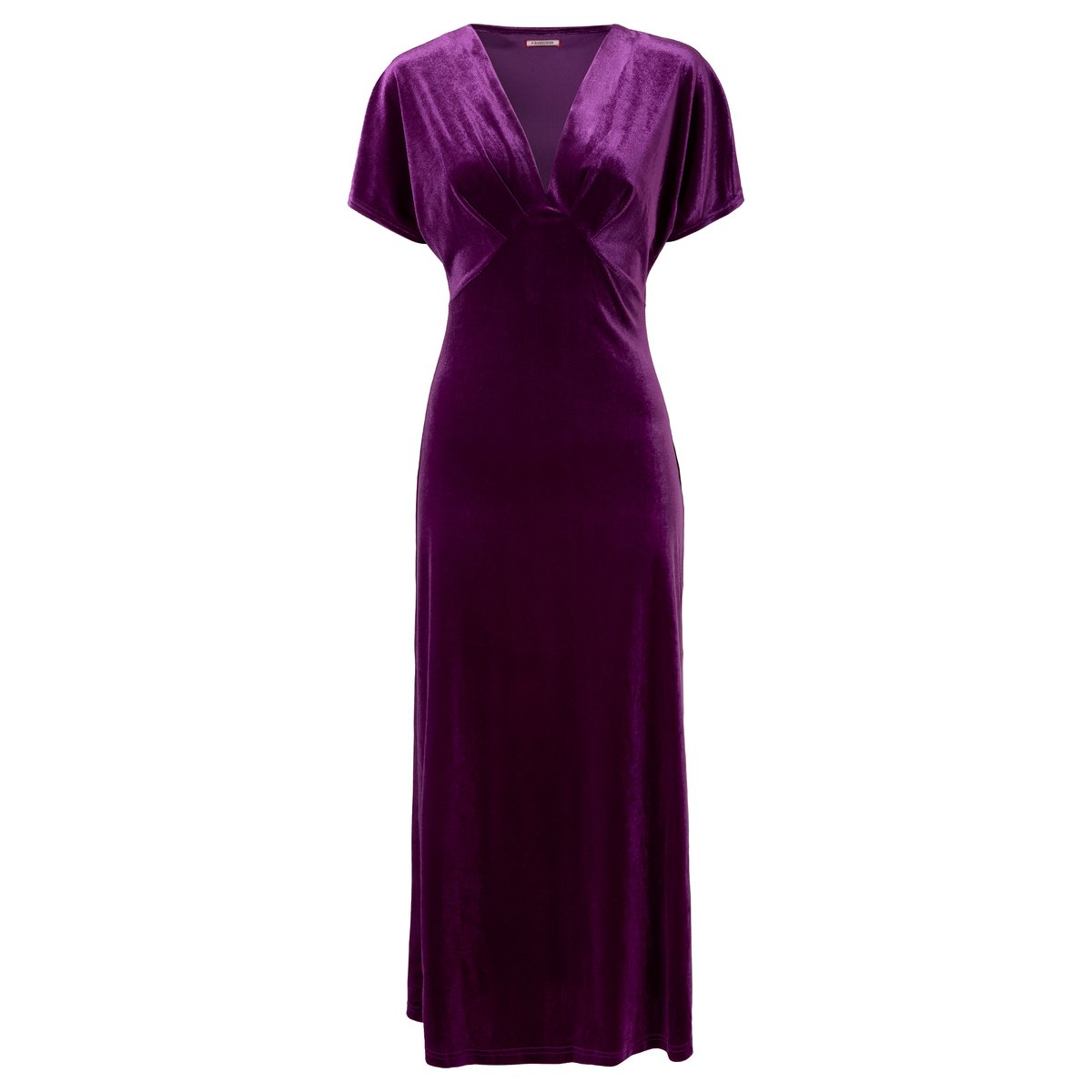 Robe Col V en Velours Bella violet, JOE BROWNS