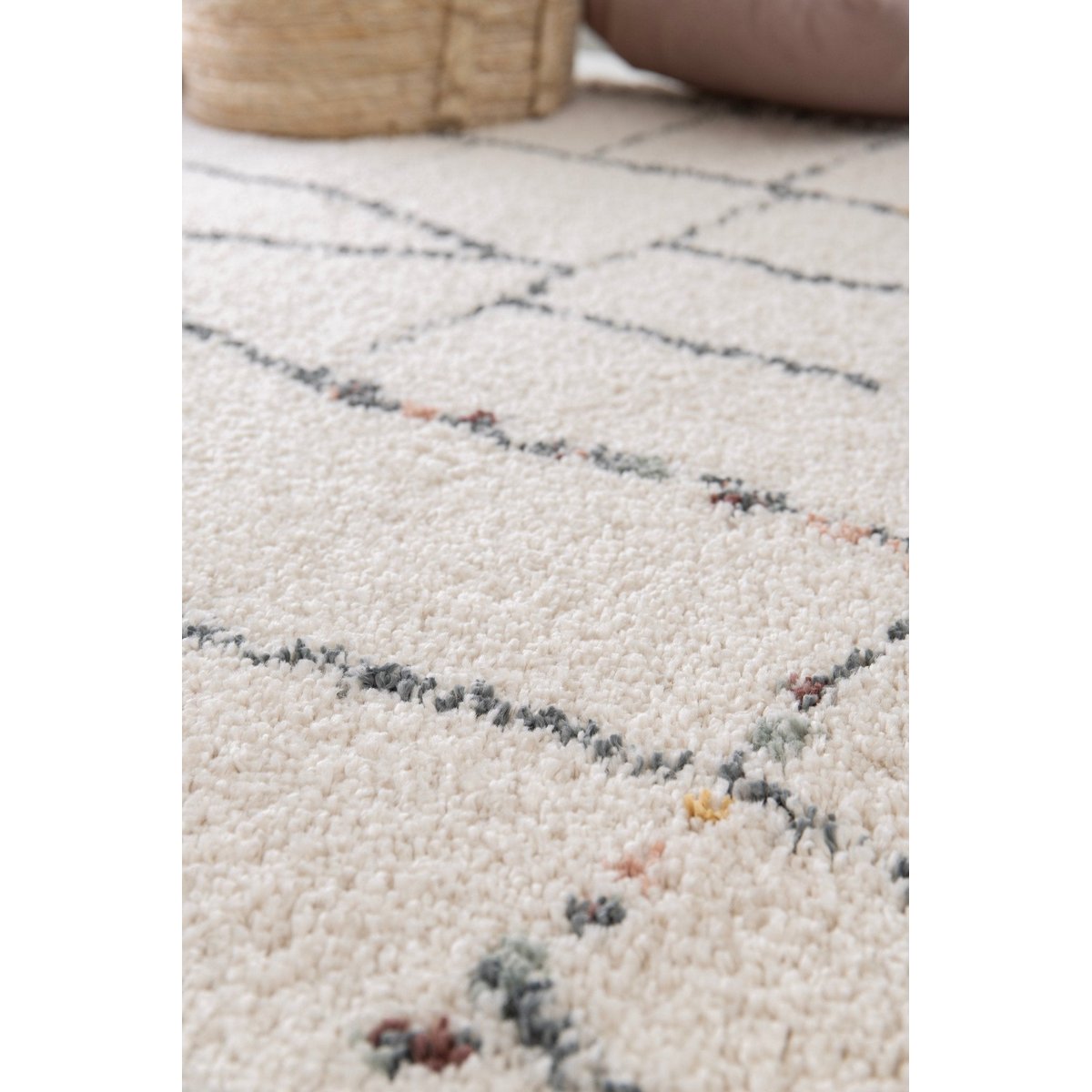 Tapis à poils longs design doux et volumineux TELEIA beige sable, AFK LIVING