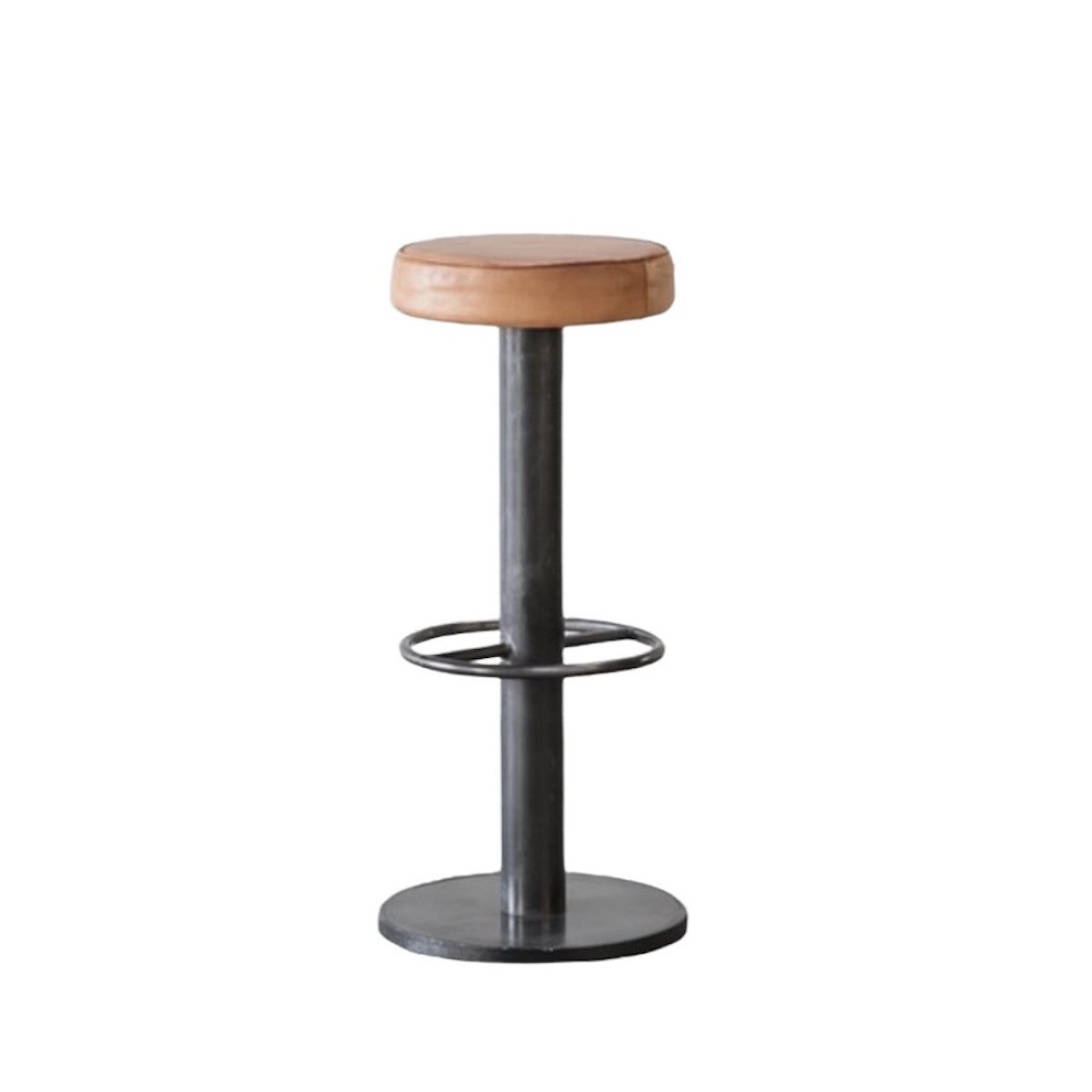 Tabouret de bar en acier et cuir - STEEL v002230, MATHI DESIGN