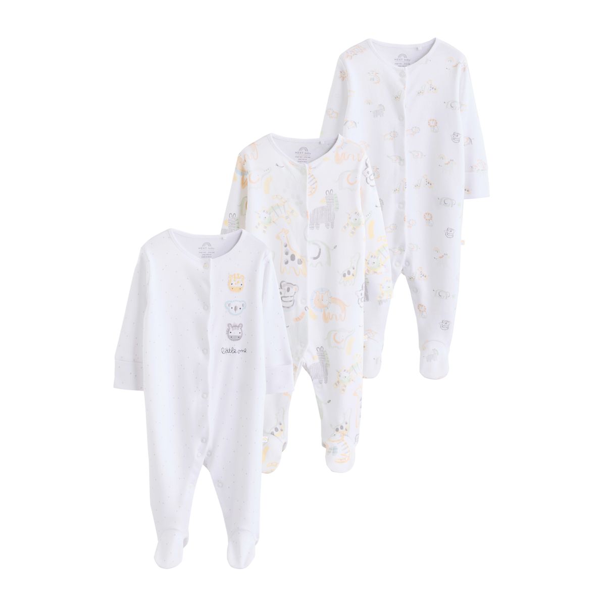 Dors-bien bébé, lot de 3 blanc, NEXT
