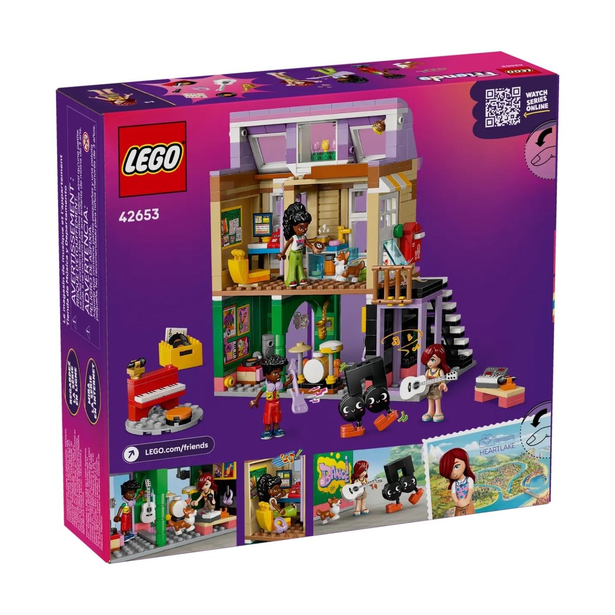 LEGO Friends - Set du Magasin de Musique et Appartement - 42653 pour Enfants multicolore, LEGO