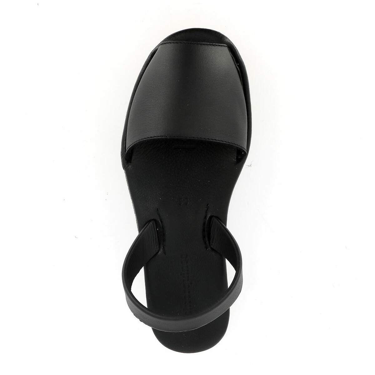 Sandales en cuir semelle Avarca Platja Plateforme noir, MINORQUINES